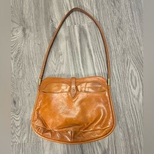 Vintage Brown Leather Shoulder Bag